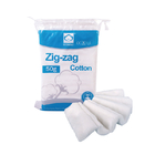 Specific Water Absorption 23g Min Zig Zag Cotton Wool Pleats 25g Medical Product