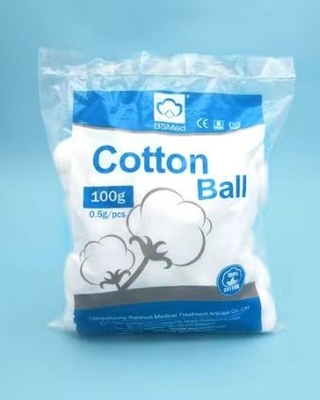 100%純有機OEM 色の綿玉 白い綿玉